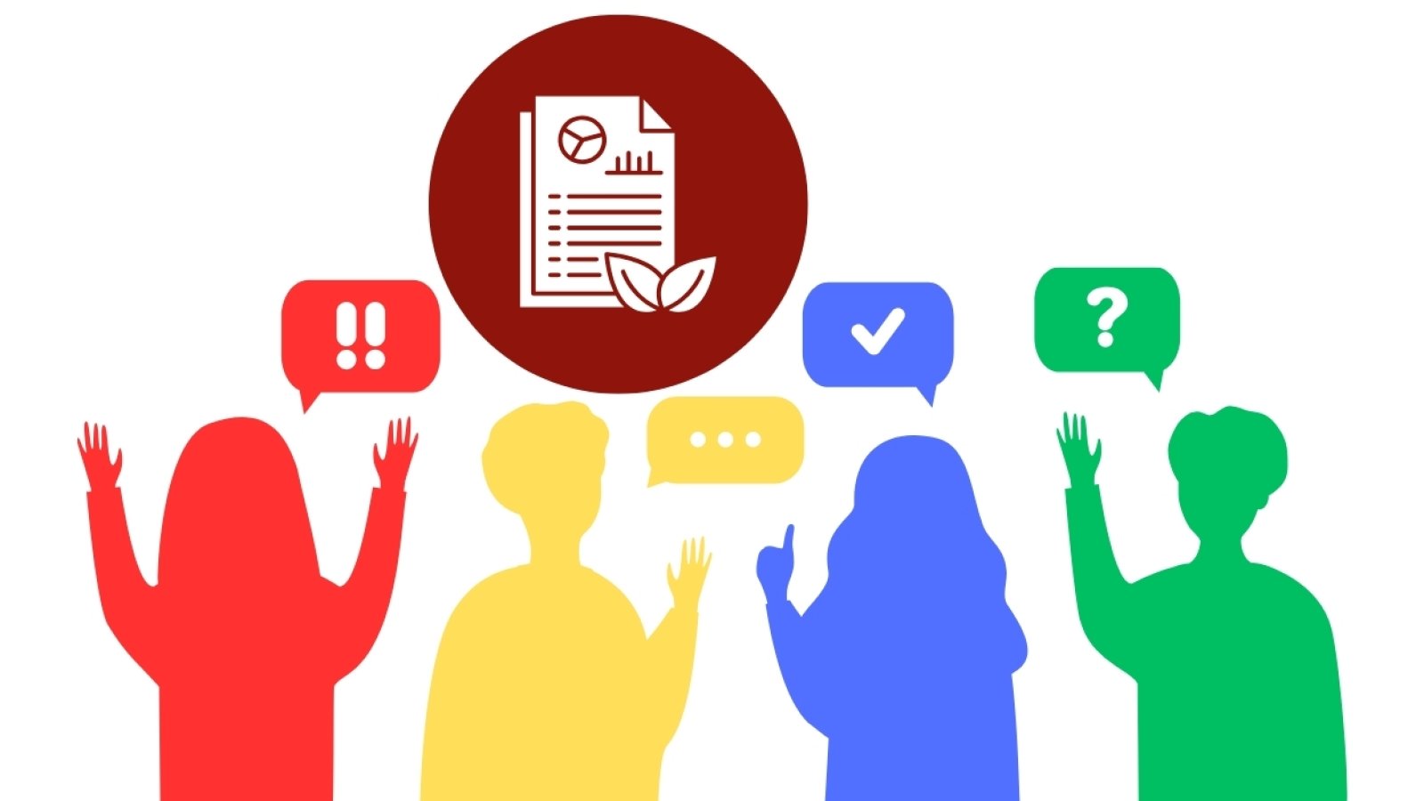 Grafik von stilisierten Menschen