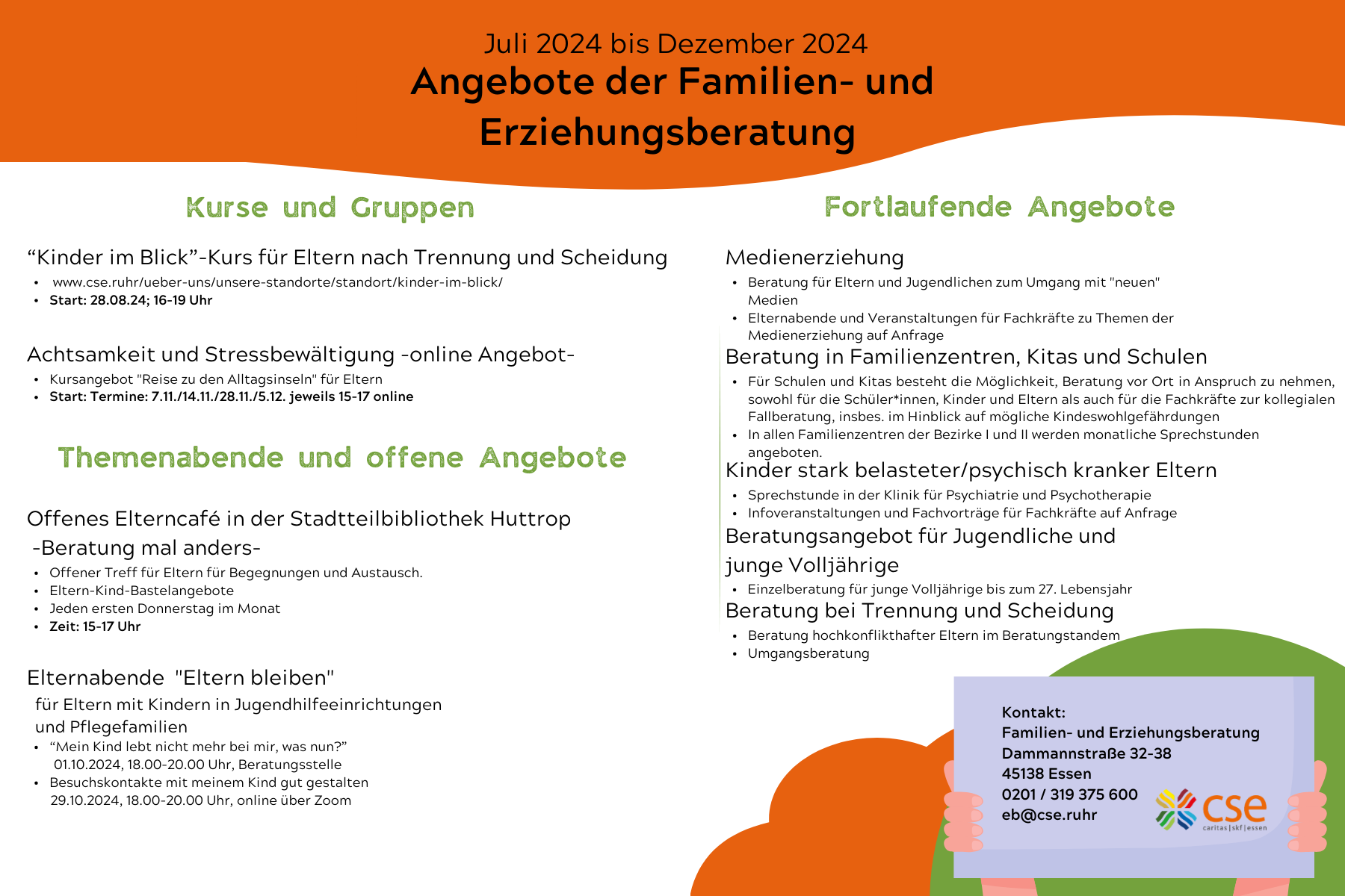 Angebote der Familien- und Erziehungsberatung