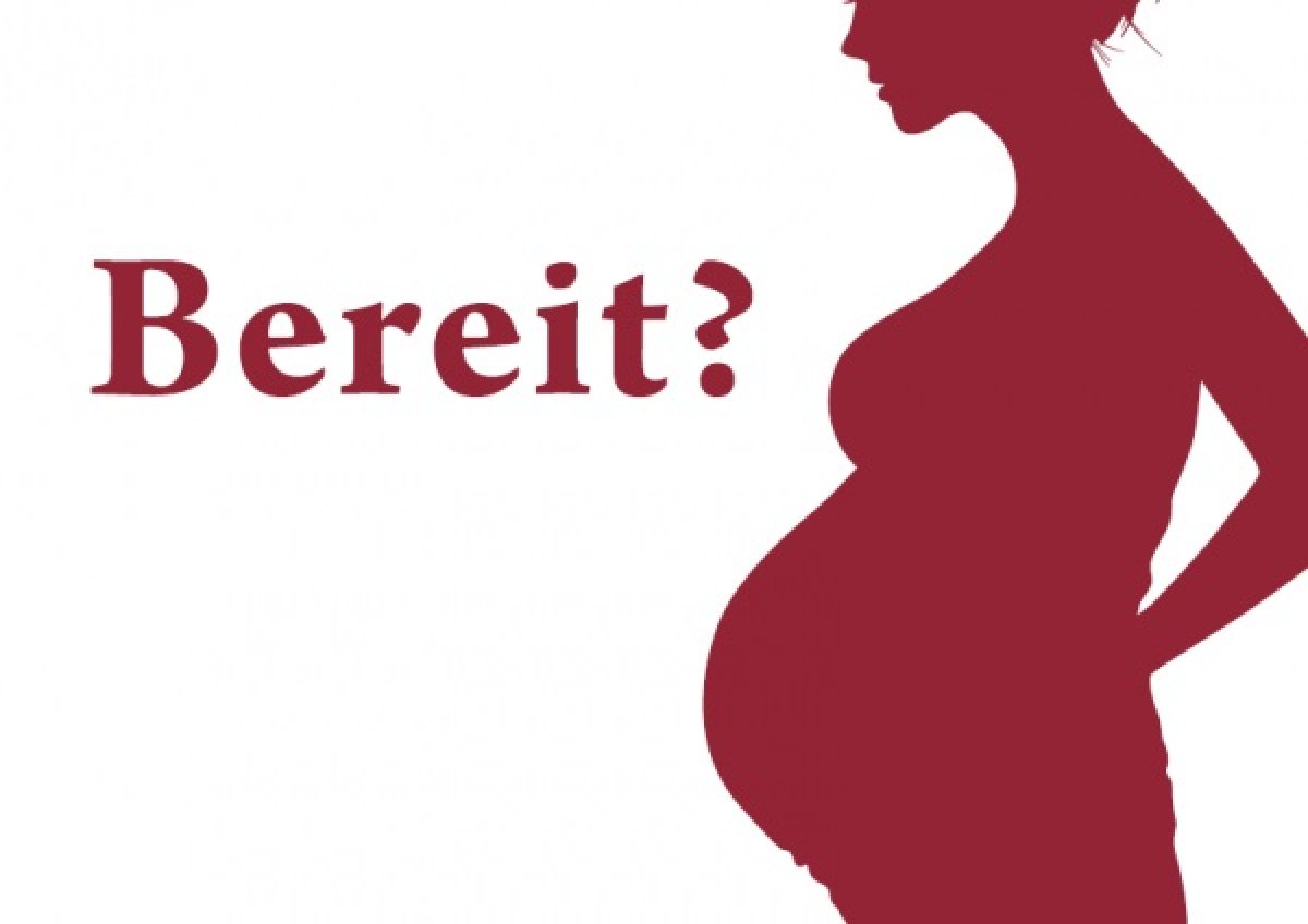 Silhouette einer schwangeren Frau